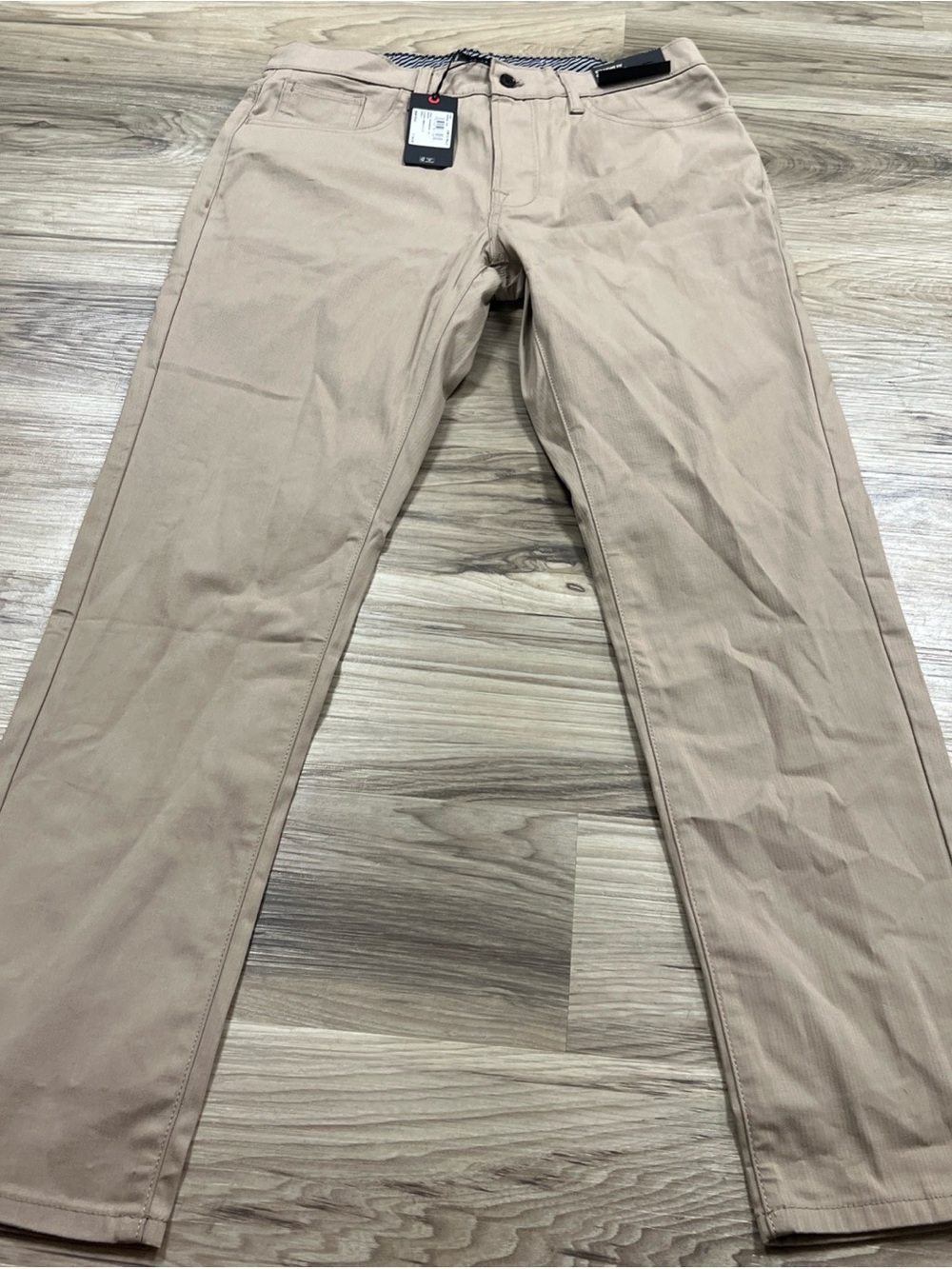 Ted Baker Compact Herringbone 5 Pocket Pants Tan Mens Size 32x32 $150 NWT